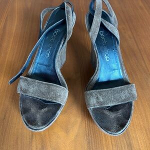 Boot Shop Brown Suede Wedges Sz 39